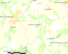 Mapa obce Château-Larcher