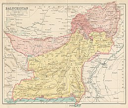 Carte du Baloutchistan de The Imperial Gazetteer de l'Inde (1907-1909) .jpg