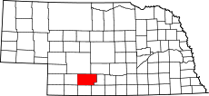 Map of Nebraska highlighting Frontier County.svg