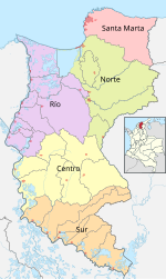 Miniatura para Subregiones de Magdalena (Colombia)