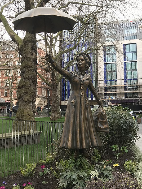 Mary Poppins statue in Leicester Square, London