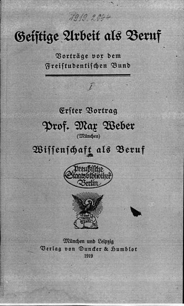 File:Max Weber - Wissenschaft als Beruf - Seite 01.jpg