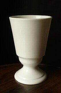 Cup vessel intended for an individual to use for drinking wine, water, or other beverage