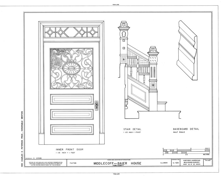 File:Middlecoff-Baier House, 440 East Pells Street, Paxton, Ford County, IL HABS ILL,27-PAX,1- (sheet 10 of 10).tif