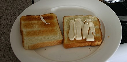Miracle Whip  spread on toast