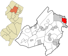 Morris County New Jersey włączone i niezarejestrowane obszary Pequannock Township wyróżnione.svg