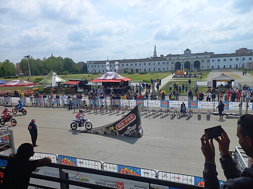 Motocross riders in Modena