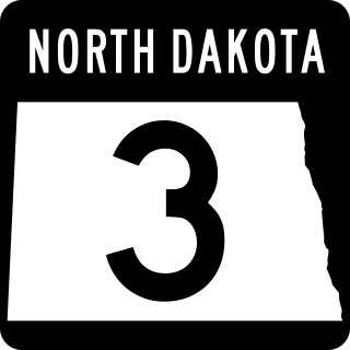 <span class="mw-page-title-main">North Dakota Highway 3</span> State highway in North Dakota, United States