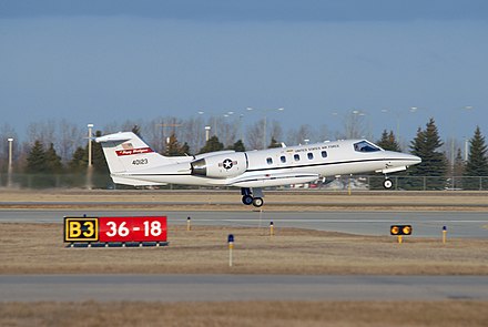 A  C-21A Learjet attached to the North Dakota Air National Guard's (NDANG) 119th Fighter Wing.