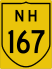 National Highway 167 marker
