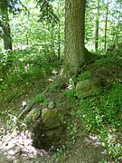 Mauerrest. Wilde Grabung im Südwesten