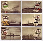 Postkartenmotiv Kriegsflotte