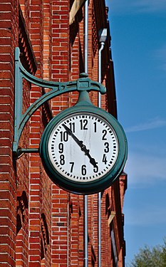 Gate clock of the Nordwolle works, Delmenhorst, Germany