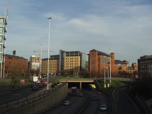 The Leeds Inner Ring Road in England was built in a series of tunnels to save space and avoid physically separating the city's centre from its suburbs