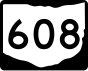 State Route 608 marker