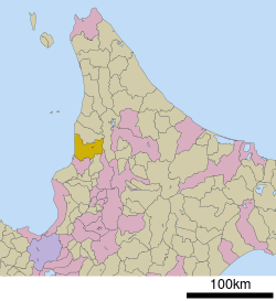 Lokasi Obira di Hokkaido (Subprefektur Rumoi)