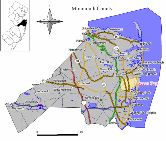 Ocean County Zip Code Map Ocean Township, Monmouth County, New Jersey - Wikipedia