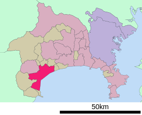 Poziția localității Odawara, Kanagawa