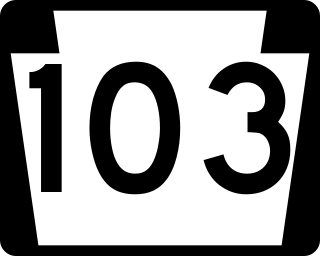<span class="mw-page-title-main">Pennsylvania Route 103</span> State highway in Pennsylvania, US