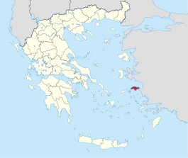 Locatie van het departement Samos