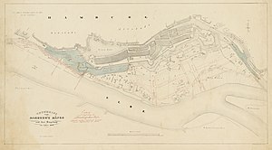 300px ppn611307200 grundriss von hamburgs h%c3%a4fen und ihrer umgebung im jahre 1839 %281839%29