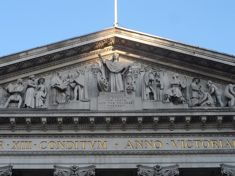 File:Pediment of the western portico of the Royal Exchange, London.jpg