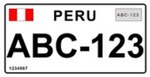 Perú automobile license plate 2010.jpg