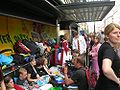 Fans queued outside Waterstones bookshop in London, England