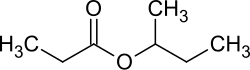 Structural formula of sec-butyl propionate