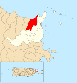 Quebrada Fajardo, Fajardo, Puerto Rico locator map.png