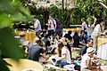 Attendees enjoying Vegan food at Fivelements, Bali