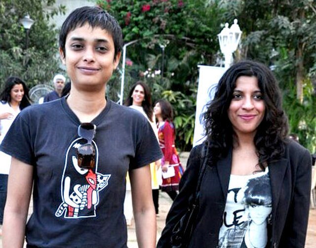 Akhtar (right) with Reema Kagti
