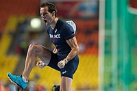 Weltrekordinhaber Renaud Lavillenie gehörte zu den drei Bronzemedaillengewinnern