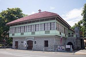 The Rizal Shrine in Calamba is an example of bahay na bato. Rizal Shrine, Laguna.jpg
