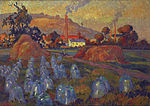 Robert Antoine Pinchon, 1921, Le Jardin maraicher, minyak di atas kanvas, 74 x 100 cm, Musée des Beaux-Arts de Rouen.jpg