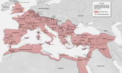 Римските провинции при император Траян през 115 г.