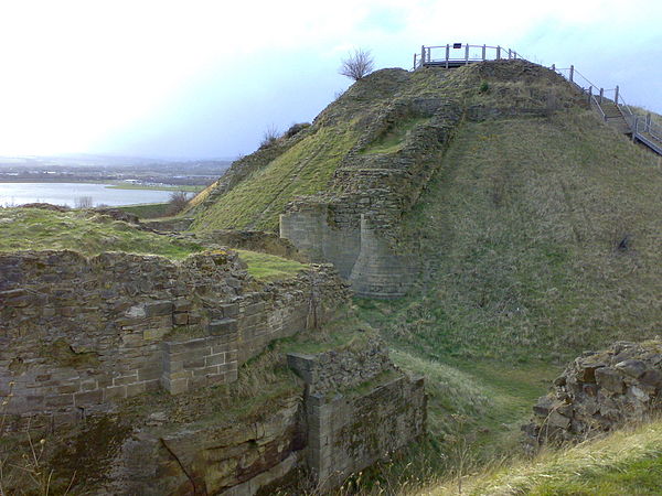 The remains of the motte of Sandal Castle