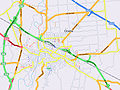 La mappa della Secante (Verde) presa da OpenStreetMap