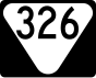 State Route 326 işaretçisi