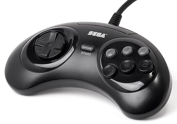 Six-button Genesis/Mega Drive controller that was released later