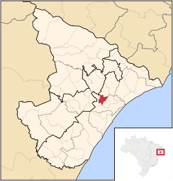 Localização de Divina Pastora em Sergipe