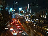 The Shibuya Route at night