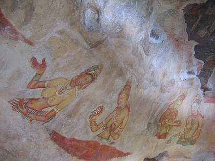 Sigiriya Fresco, Sri Lanka. c. 477 – 495 AD