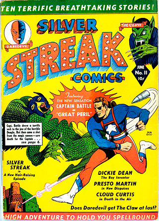 <span class="mw-page-title-main">Captain Battle</span> Fictional superhero from the Golden Age of Comics