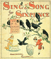Cover illustration for Randolph Caldecott's picture book Sing a Song for Sixpence (1880) SingSong6dcaldecott.jpg