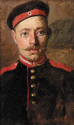 Retrato do artista I. P. Bogdanov por L. I. Solomatkin (início de 1883).