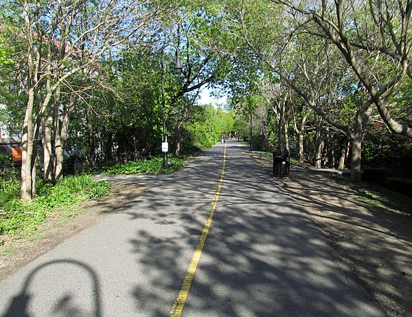 A typical section of the Somerville Community Path