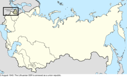 Map of the change to the Soviet Union on 3 August 1940
