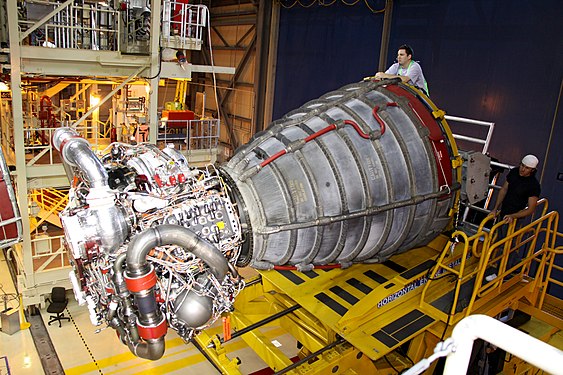 Le moteur fusée RS-25 de la Navette spatiale américaine