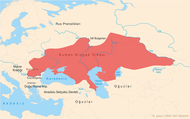 De Koeman-Kiptsjak confederatie in Eurazië